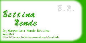 bettina mende business card